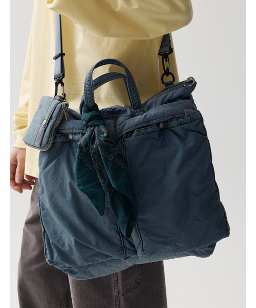 NMR x SWC DYED HALF ZIP WALLET DUSTY BLUE