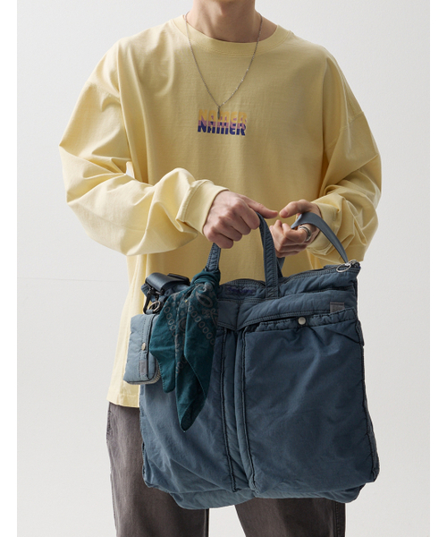NMR x SWC DYED HALF ZIP WALLET DUSTY BLUE