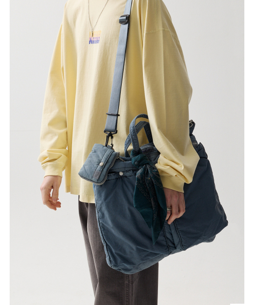 NMR x SWC DYED HALF ZIP WALLET DUSTY BLUE