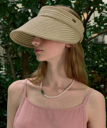 NONLOCAL(�m�����[�J��)��Gold Label Point Rattan Sun Visor - Light Beige(�T���o�C�U�[)