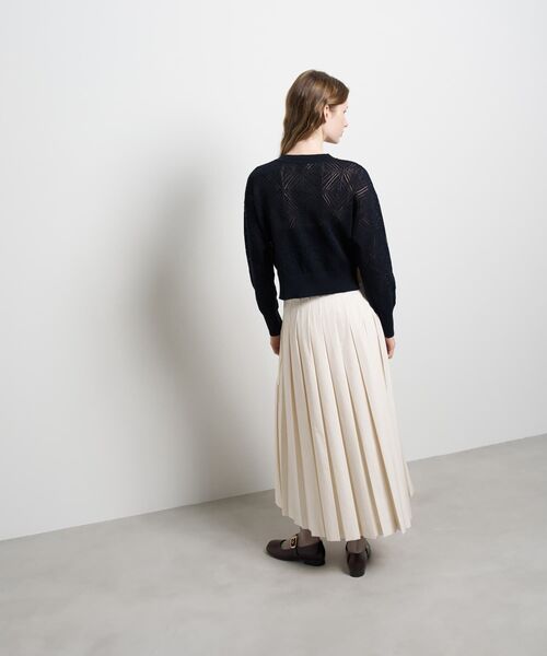 LANVIN en Bleu(ランバンオンブルー)の「JLメタルボタンレースニットカーディガン(ニット/セーター・レディース・オフホワイト/ネイビー/レッド・38)」の6枚目の写真