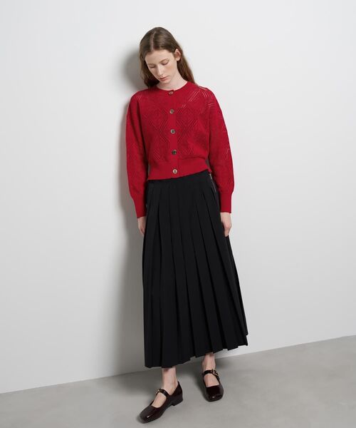 LANVIN en Bleu(ランバンオンブルー)の「JLメタルボタンレースニットカーディガン(ニット/セーター・レディース・オフホワイト/ネイビー/レッド・38)」の12枚目の写真
