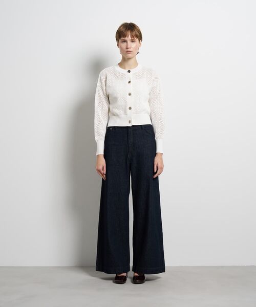 LANVIN en Bleu(ランバンオンブルー)の「JLメタルボタンレースニットカーディガン(ニット/セーター・レディース・オフホワイト/ネイビー/レッド・38)」の20枚目の写真