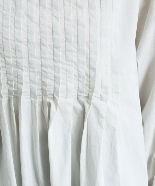 studio CLIP(スタディオクリップ)の「コットンレーヨンフロントピンタックブラウス(シャツ/ブラウス・レディース・アイボリー/ライトグリーン・FREE)」の22枚目の写真