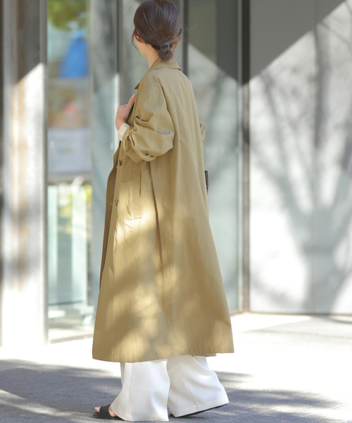 JOURNAL STANDARD relume（ジャーナルスタンダード　レリューム）の「《WEB限定追加 / 新色 / 洗濯機洗い可》コットンナイロンライトトレンチコート（トレンチコート・レディース・ベージュ/ネイビー/オリーブ・36/38）」の13枚目の写真