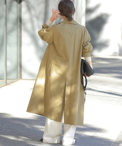 JOURNAL STANDARD relume（ジャーナルスタンダード　レリューム）の「《WEB限定追加 / 新色 / 洗濯機洗い可》コットンナイロンライトトレンチコート（トレンチコート・レディース・ベージュ/ネイビー/オリーブ・36/38）」の15枚目の写真