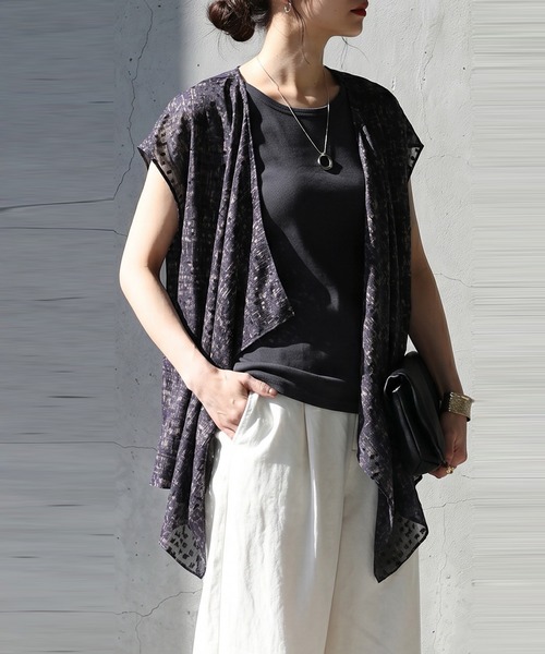 antiqua(アンティカ)の「前後着用 クルーネック ボートネック 2WAY デザイントップス(その他トップス・レディース・ブラック/グレー・ONESIZE)」の17枚目の写真