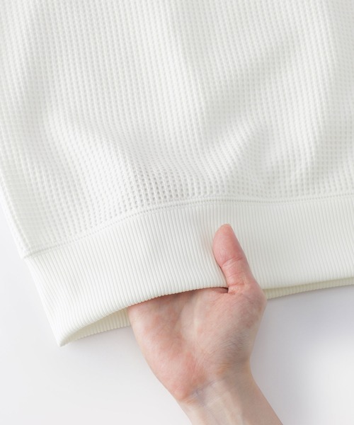 無印良品(ムジルシリョウヒン)の「紳士 UVカット乾きやすいワッフルクルーネック長袖Tシャツ(Tシャツ/カットソー・メンズ・ダークネイビー/ライトグレー/ブルー系/チャコールグレー/オフホワイト/ブラック・XL/L/S/M)」の10枚目の写真