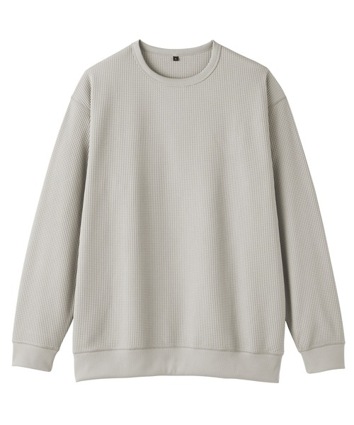 無印良品(ムジルシリョウヒン)の「紳士 UVカット乾きやすいワッフルクルーネック長袖Tシャツ(Tシャツ/カットソー・メンズ・ダークネイビー/ライトグレー/ブルー系/チャコールグレー/オフホワイト/ブラック・XL/L/S/M)」の21枚目の写真