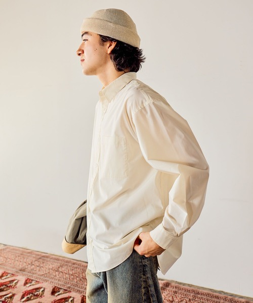 niko and...（ニコアンド）の「イージーケア無地シャツ（シャツ/ブラウス・メンズ・サックスブルー/イエロー/オフホワイト・MEDIUM/LARGE）」の4枚目の写真