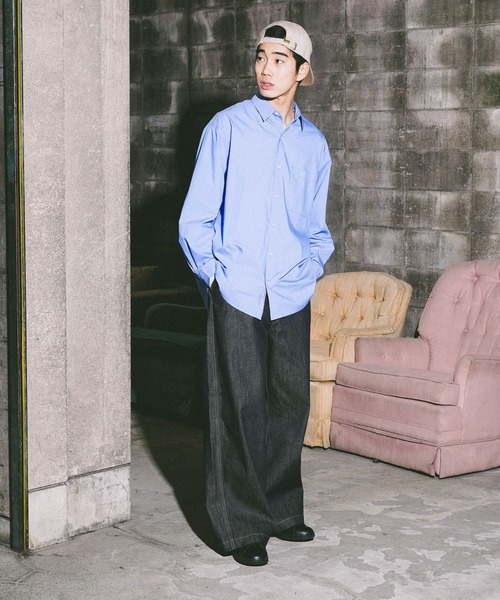 niko and...（ニコアンド）の「イージーケア無地シャツ（シャツ/ブラウス・メンズ・サックスブルー/イエロー/オフホワイト・MEDIUM/LARGE）」の10枚目の写真