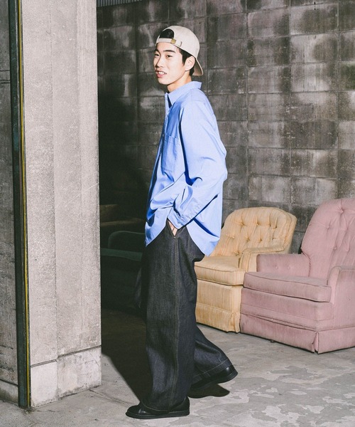 niko and...（ニコアンド）の「イージーケア無地シャツ（シャツ/ブラウス・メンズ・サックスブルー/イエロー/オフホワイト・MEDIUM/LARGE）」の11枚目の写真