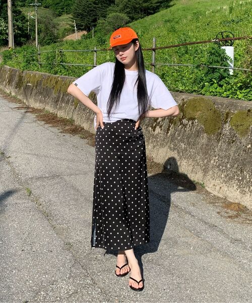 320SHOWROOM（320ショールーム）の「Polka Dot Banding Skirt Black（スカート・レディース・ブラック・MEDIUM/SMALL）」の2枚目の写真