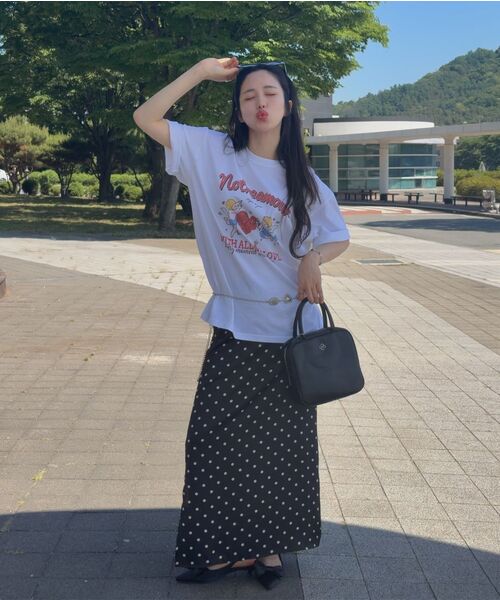 320SHOWROOM（320ショールーム）の「Polka Dot Banding Skirt Black（スカート・レディース・ブラック・MEDIUM/SMALL）」の5枚目の写真