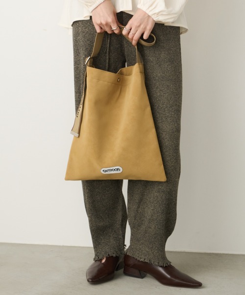 Unitage(ユニテージ)の「【OUTDOOR PRODUCTS】Jacquard Tape Tote(トートバッグ・レディース・アイボリー/キャメル/ブラック・FREE)」の9枚目の写真