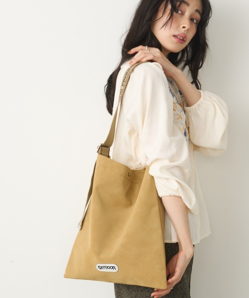 Unitage(ユニテージ)の「【OUTDOOR PRODUCTS】Jacquard Tape Tote(トートバッグ・レディース・アイボリー/キャメル/ブラック・FREE)」の8枚目の写真