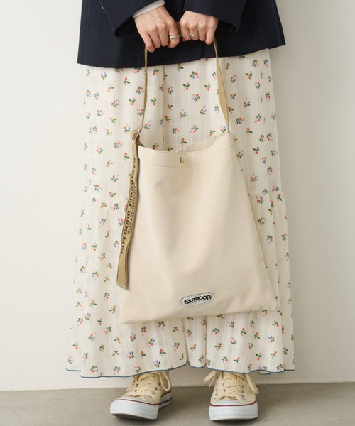 Unitage(ユニテージ)の「【OUTDOOR PRODUCTS】Jacquard Tape Tote(トートバッグ・レディース・アイボリー/キャメル/ブラック・FREE)」の12枚目の写真