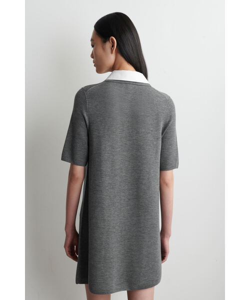 COS(コス)の「レイヤードカラー メリノウール ミニドレス(ジャンパースカート・レディース・グレー系その他・M/S/L/XL/XS)」の5枚目の写真