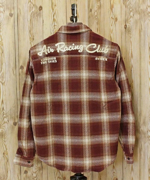 AVIREX（アヴィレックス）の「-A.A.R.C-OMBRE CHECK EMB SHIRT（シャツ/ブラウス・メンズ・チャコールグレー/グリーン/バーガンディー・M/XL/L/XXL）」の3枚目の写真