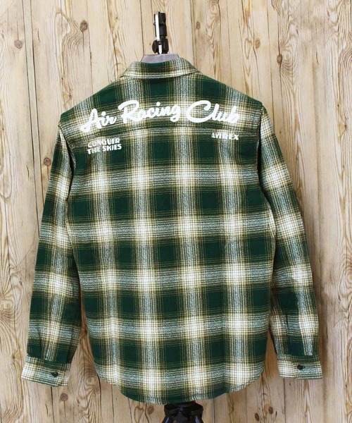 AVIREX（アヴィレックス）の「-A.A.R.C-OMBRE CHECK EMB SHIRT（シャツ/ブラウス・メンズ・チャコールグレー/グリーン/バーガンディー・M/XL/L/XXL）」の2枚目の写真