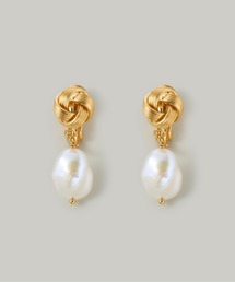 Jolie Toujours（ジョリトゥジュール）の「〈K18GP〉淡水パールノットイヤリング（イヤリング）」