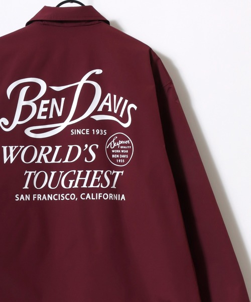 BEN DAVIS（ベンデイビス）の「BEN DAVIS/ベンデイビス SCRIPT COACHES JACKET/オーバーサイズ バックプリント コーチジャケット/ブルゾン/レディース メンズ（ナイロンジャケット・メンズ・ブラック/ワイン/ネイビー・M/L/XL）」の9枚目の写真