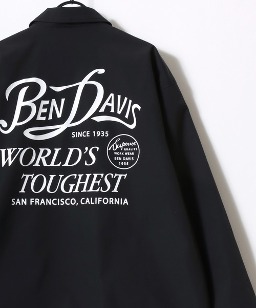 BEN DAVIS（ベンデイビス）の「BEN DAVIS/ベンデイビス SCRIPT COACHES JACKET/オーバーサイズ バックプリント コーチジャケット/ブルゾン/レディース メンズ（ナイロンジャケット・メンズ・ブラック/ワイン/ネイビー・M/L/XL）」の5枚目の写真