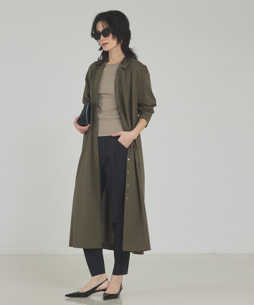 qualite（カリテ）の「【大人気パンツが今年も登場！新色追加】2WAYストレッチタックパンツ/春服/夏服/オフィスカジュアル/美脚（その他パンツ・レディース・オフホワイト/ブラック/グレイッシュベージュ・40/38/36/34）」の7枚目の写真