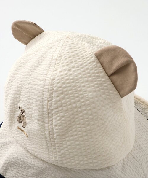 apres les cours(アプレレクール)の「【UVカット】くま耳付きベビー帽子(ハット・キッズ・アイボリー・48/46)」の4枚目の写真