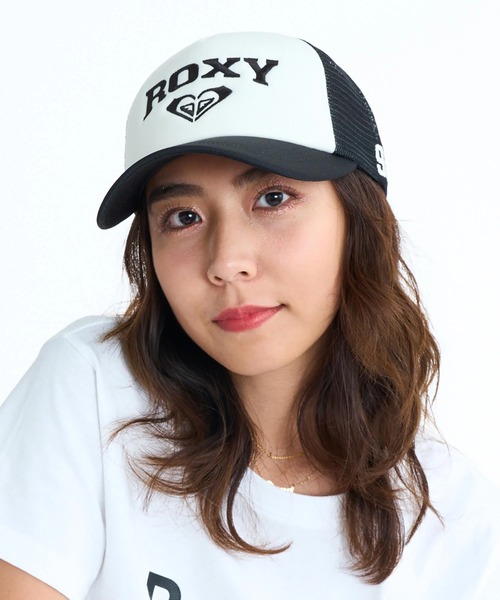 ROXY（ロキシー）の「ROXY ウィメンズ WAVE CLUB CAP キャップ 【2026年春夏モデル】/ロキシーメッシュ帽子（キャップ・レディース・ブラック/グリーン系その他/ホワイト・FREE）」の2枚目の写真
