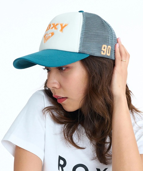 ROXY（ロキシー）の「ROXY ウィメンズ WAVE CLUB CAP キャップ 【2026年春夏モデル】/ロキシーメッシュ帽子（キャップ・レディース・ブラック/グリーン系その他/ホワイト・FREE）」の20枚目の写真