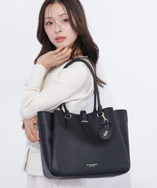 JILL by JILL STUART(ジルバイジルスチュアート)の「チャーム付きトートバッグ(トートバッグ・レディース・ピンク/ブラック・FREE)」の2枚目の写真