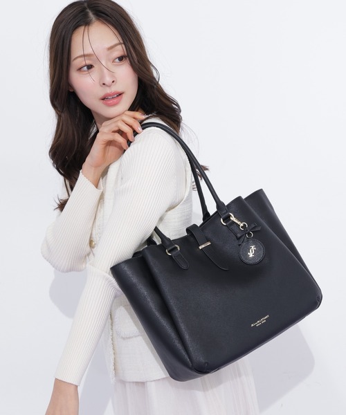 JILL by JILL STUART(ジルバイジルスチュアート)の「チャーム付きトートバッグ(トートバッグ・レディース・ピンク/ブラック・FREE)」の7枚目の写真