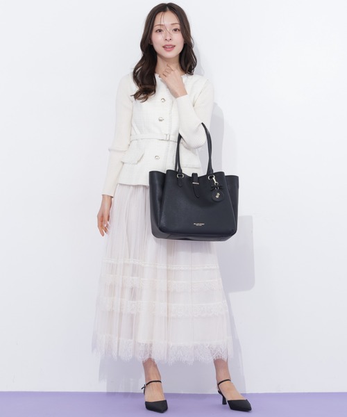JILL by JILL STUART(ジルバイジルスチュアート)の「チャーム付きトートバッグ(トートバッグ・レディース・ピンク/ブラック・FREE)」の9枚目の写真