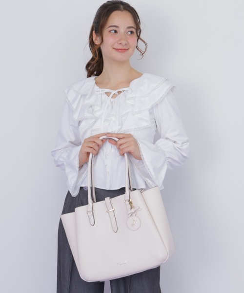 JILL by JILL STUART(ジルバイジルスチュアート)の「チャーム付きトートバッグ(トートバッグ・レディース・ピンク/ブラック・FREE)」の11枚目の写真