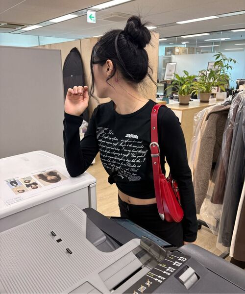 CURETTY(キュリティ)の「C LOVE LETTER GRAPHIC T-SHIRT_BLACK(Tシャツ/カットソー・レディース・ブラック・SMALL)」の5枚目の写真