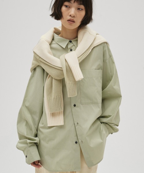 TODAYFUL（トゥデイフル）の「Crewneck Slub Knit（ニット/セーター・レディース・セージグリーン/ブラック/キナリ・FREE）」の14枚目の写真