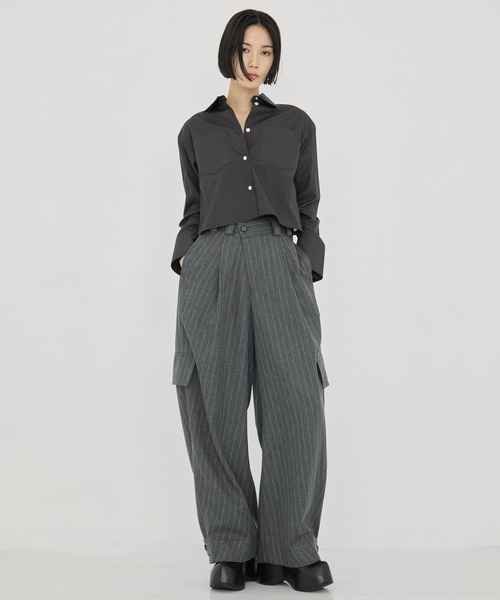 STUDIOUS/ステュディオス】Barrel Leg Cargo Trousers/バレルレッグ