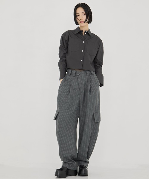 STUDIOUS/ステュディオス】Barrel Leg Cargo Trousers/バレルレッグ