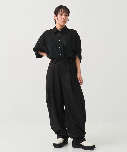 STUDIOUS/ステュディオス】Barrel Leg Cargo Trousers/バレルレッグ