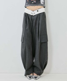 STUDIOUS（ステュディオス）の「【STUDIOUS/ステュディオス】Barrel Leg Cargo Trousers/バレルレッグカーゴトラウザーズスラックス/美脚パンツ/通勤パンツ/トレンドパンツ/ウォッシャブル/（スラックス）」