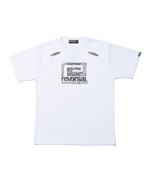 reversal.dogi.design.works(リバーサル・ドーギ・デザイン・ワークス)の「<reversal/リバーサル>MAORI BIGMARK DRY TEE(Tシャツ/カットソー・メンズ・ホワイト/ブラック・XX-LARGE/X-LARGE/LARGE/MEDIUM)」の1枚目の写真