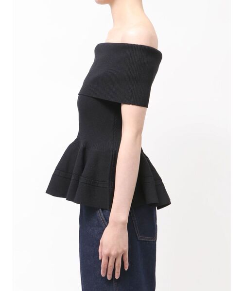 LAGUNAMOON（ラグナムーン）の「ペプラムオフショルニットプルオーバー（ニット/セーター・レディース・ブラック/レッド/ホワイト・FREE）」の19枚目の写真