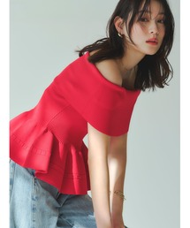 LAGUNAMOON | ペプラムオフショルニットプルオーバー(ニット/セーター)