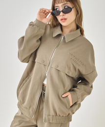 ANAP（アナップ）の「ボンディング スウェット エンボスロゴ ブルゾン【セットアップ対応】（ブルゾン）」