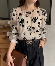 Thevon（ゼボン）の「花柄オーガンジーブラウス（シャツ/ブラウス）」