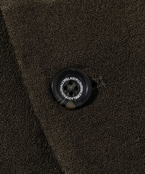 1PIU1UGUALE3  RELAX （ウノピゥウノウグァーレトレ リラックス）の「1PIU1UGUALE3 RELAX(ウノピゥウノウグァーレトレ リラックス)カモ柄エンボス パイルジャケット（テーラードジャケット・メンズ・カーキ/ブラック・S/M/L/XL/XXL）」の19枚目の写真