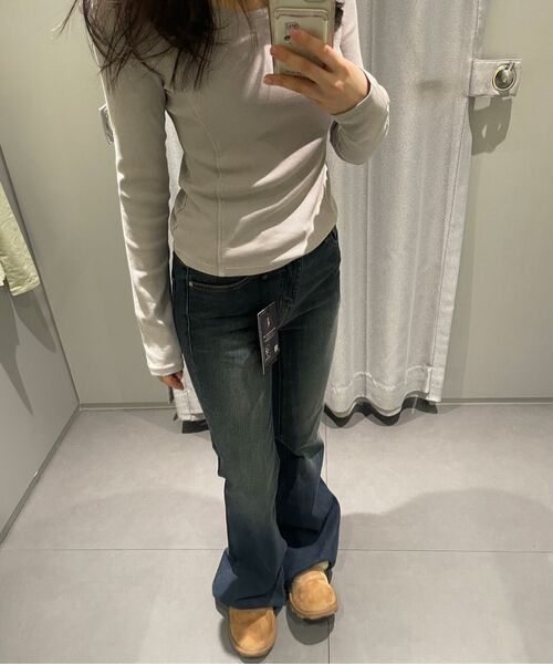 MUSINSA STANDARD WOMAN（ムシンサスタンダードウーマン）の「ウィメンズジャージティアードロングスカート[グレー]（スカート・レディース・その他・SMALL/MEDIUM/LARGE/X-SMALL）」の6枚目の写真