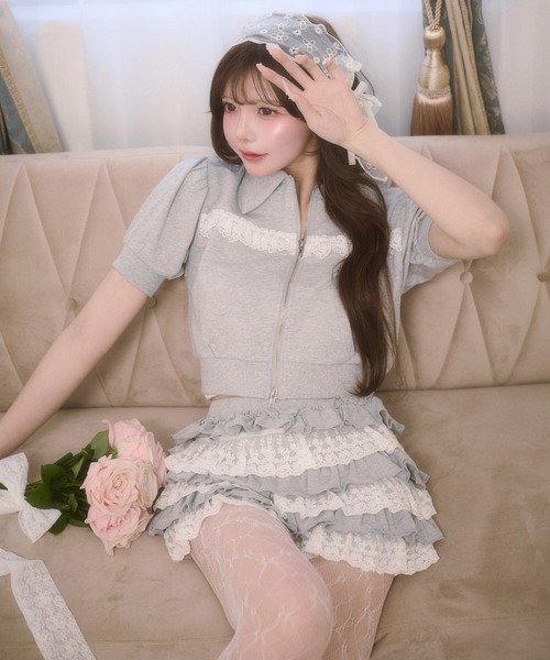 PHILLY(フィリー)の「ミニフリルスウェットショートパンツ(その他パンツ・レディース・グレー/ブラック・FREE)」の19枚目の写真