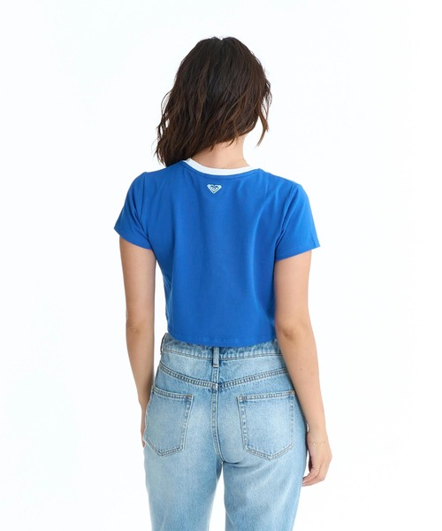 ROXY（ロキシー）の「ROXY ウィメンズ AUTHENTIC ROXY Tシャツ 【2026年春夏モデル】/ロキシーショート丈半袖Tシャツ（Tシャツ/カットソー・レディース・ブルー/オレンジ/ホワイト・LARGE/MEDIUM）」の6枚目の写真